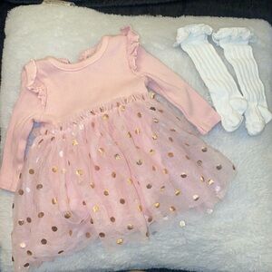 Baby girl dress with socks